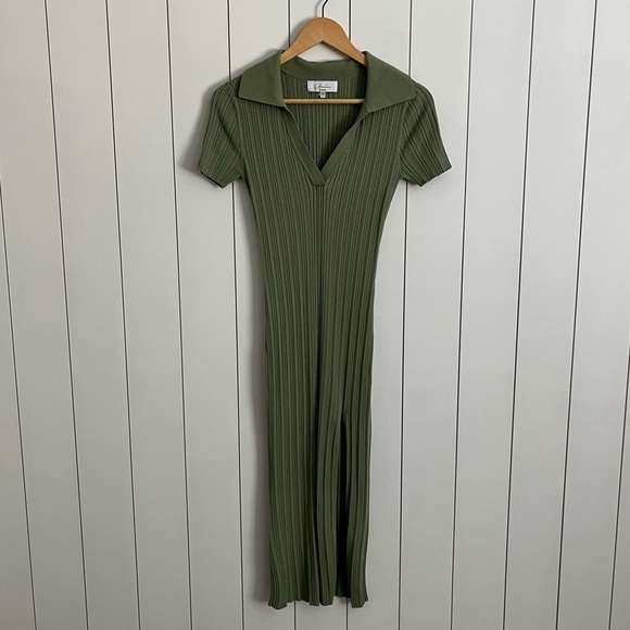 L'Academie Dresses & Skirts - L’academie Revolve Geneva Knit Midi Dress in Green